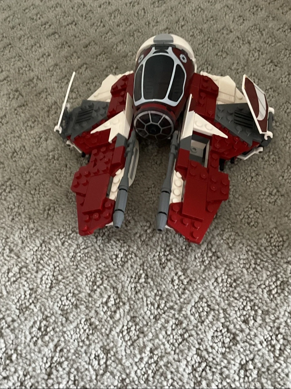Lego Star Wars Red and White Sith Shuttle with Minifigures